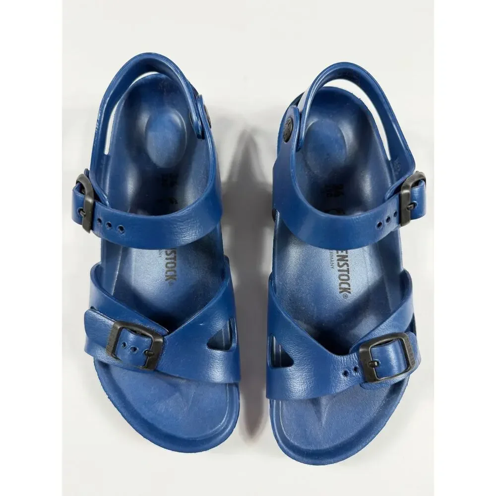 Birkenstock Rio Kids EVA Blue Backstrap Sandals EU 34 US 3-3.5
